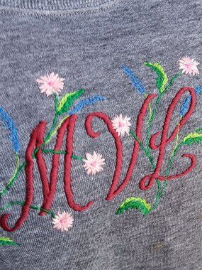Triblend Rayon Vintage Men's Medium Sweatshirt Jerzees 80s Embroidered Russell